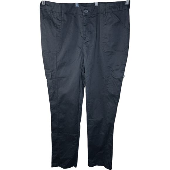 Belle by Kim Gravel  Utility Stretch Cropped Cargo Pant Black 20W TALL NWOT - Picture 1 of 10